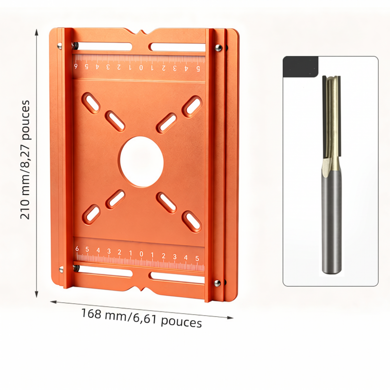 🔧 50 % DE RÉDUCTION ! ⚙️ Support de fraise en alliage d'aluminium pour rainurage – guidage de précision, construction robuste et compatibilité universelle – idéal pour le travail du bois professionnel et le bricolage 🛠️✨