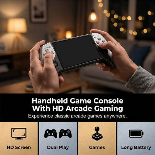 🎮🕹️ 50 % DE RÉDUCTION ! Console de jeux portable – Mode combat à deux joueurs, prise en main ergonomique. Écran HD de 5 pouces, batterie longue durée. Le plaisir rétro partout avec vous ! ✨🔋