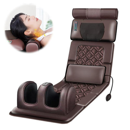 ⏳ Offre limitée : -50 % ⏰Matelas de massage électrique — Appareil de massage complet multifonctionnel avec fonction chauffante, coussin de soutien cervical et lombaire, coussins d'air chauffants pour le dos et la taille
