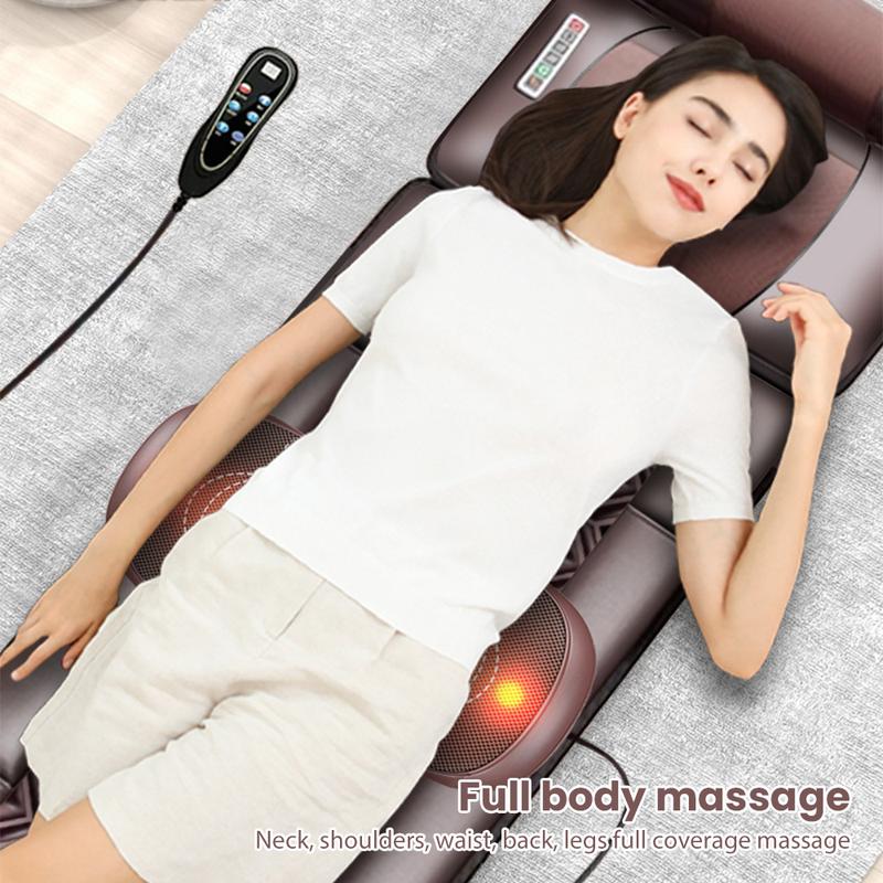 ⏳ Offre limitée : -50 % ⏰Matelas de massage électrique — Appareil de massage complet multifonctionnel avec fonction chauffante, coussin de soutien cervical et lombaire, coussins d'air chauffants pour le dos et la taille