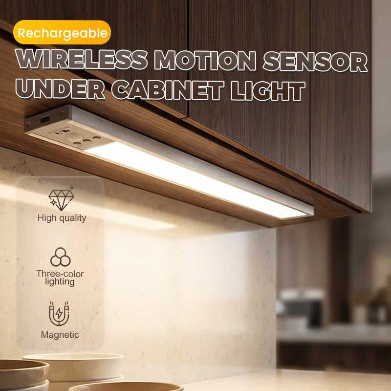💡50 % DE RÉDUCTION✨ Lampe d'armoire à détecteur de mouvement, sans fil et rechargeable, pour la cuisine🏠