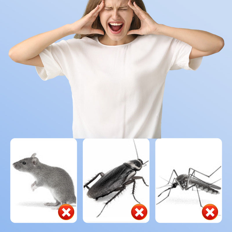 🔥🎁 50 % de réduction🥳🏠 Répulsif à ultrasons amélioré, éloigne les puces, les insectes et les rongeurs, alimenté par prise électrique