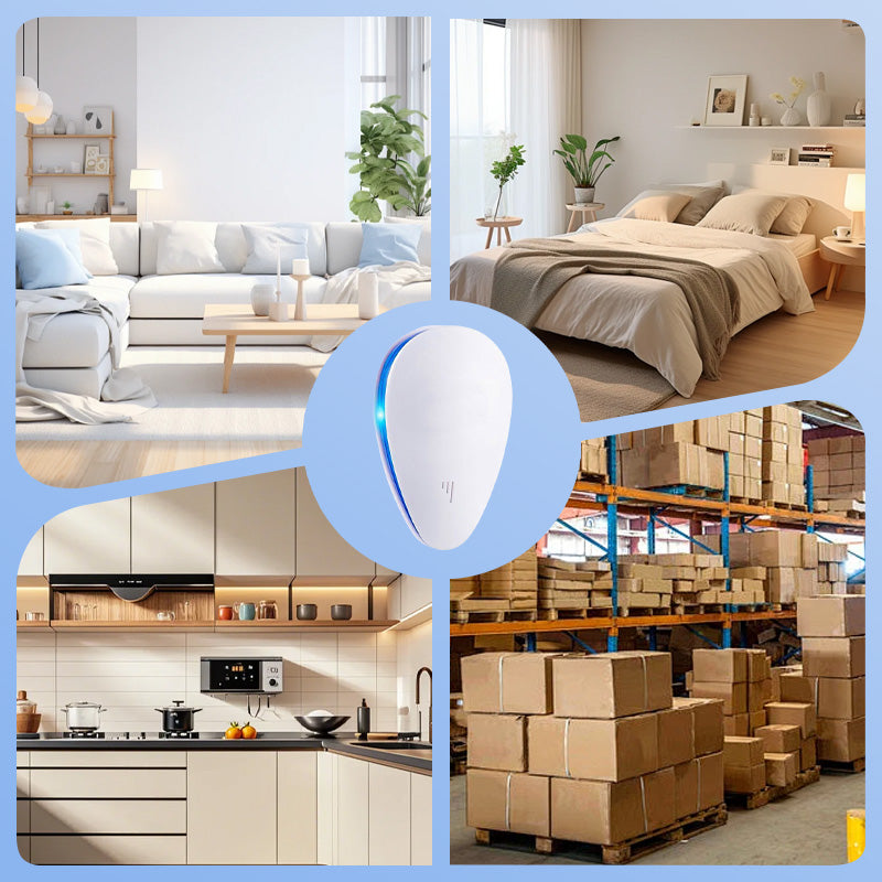 🔥🎁 50 % de réduction🥳🏠 Répulsif à ultrasons amélioré, éloigne les puces, les insectes et les rongeurs, alimenté par prise électrique
