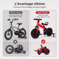💥 50 % de réduction ! 🚲 Tricycle 3-en-1 pour enfants – poussette, tricycle et draisienne. Léger (2,8 kg) et pliable. Acier au carbone haute résistance, roues en EVA. Pour les enfants de 2 à 6 ans, poids max. 90 kg. Rouge/Bleu/Rose/Jaune 🛡️