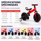 💥 50 % de réduction ! 🚲 Tricycle 3-en-1 pour enfants – poussette, tricycle et draisienne. Léger (2,8 kg) et pliable. Acier au carbone haute résistance, roues en EVA. Pour les enfants de 2 à 6 ans, poids max. 90 kg. Rouge/Bleu/Rose/Jaune 🛡️