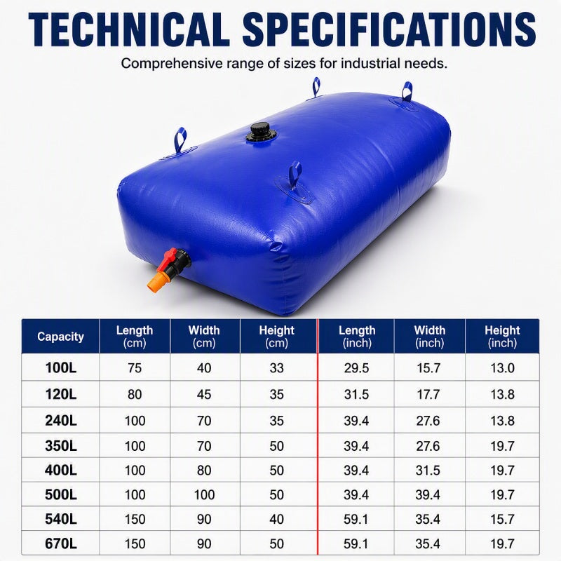💧 50 % DE RÉDUCTION ! 🏗️ Réservoir d'eau pliable – PVC renforcé, repliable et grande capacité – de 100 à 500 litres pour les exploitations agricoles et le secteur du bâtiment 🚜