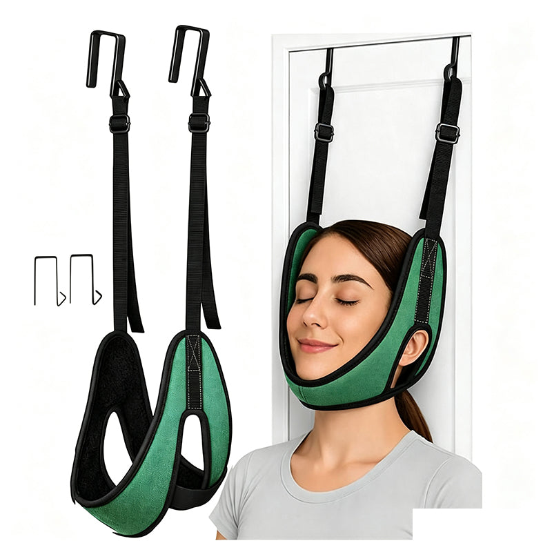 🧘 Harnais de traction cervicale – Réglable et confortable, pour des étirements et des moments de détente à la maison