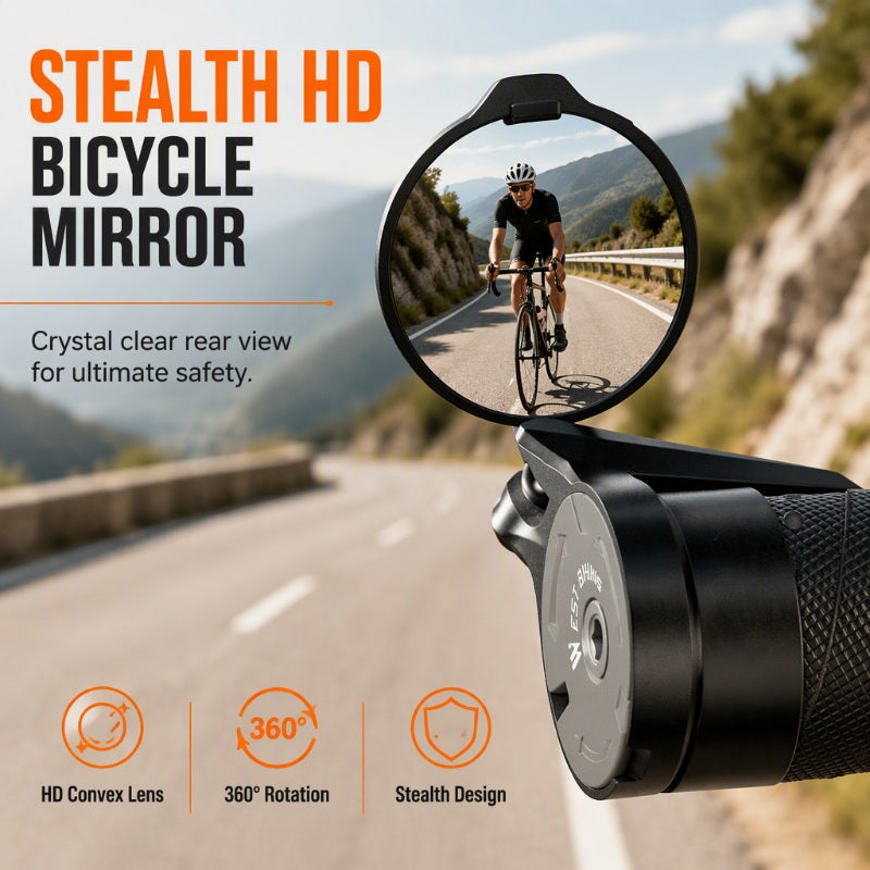 🚲 50 % DE RÉDUCTION!✨Rétroviseur de vélo pivotant à 360 degrés