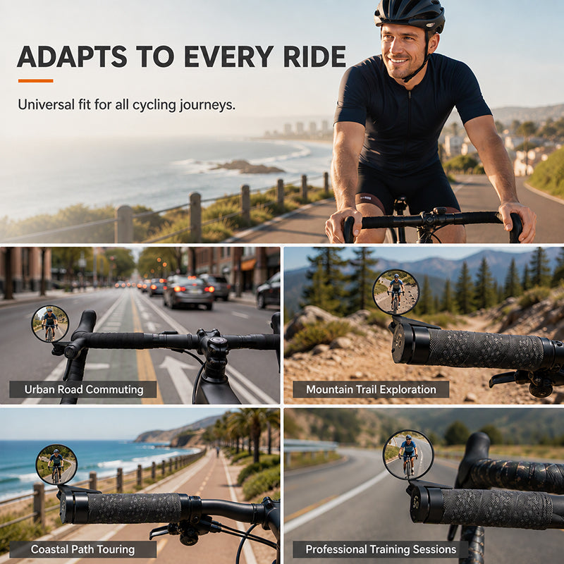 🚲 50 % DE RÉDUCTION!✨Rétroviseur de vélo pivotant à 360 degrés