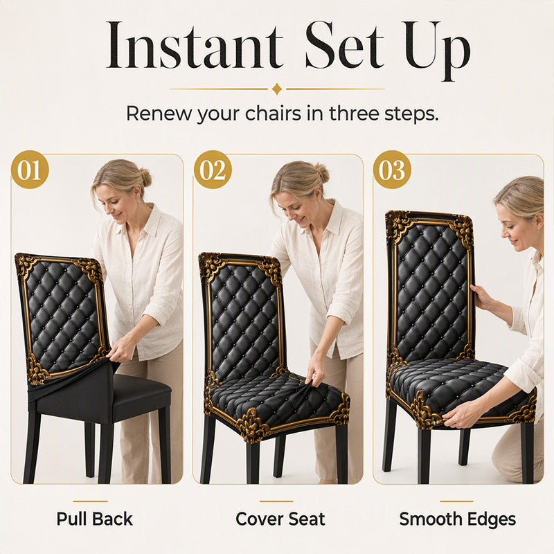 🪑🧼 Housse de chaise extensible – Lavable et ajustable, protège et relooke vos chaises en un clin d’œil, pour une salle à manger toujours impeccable 🏠✨