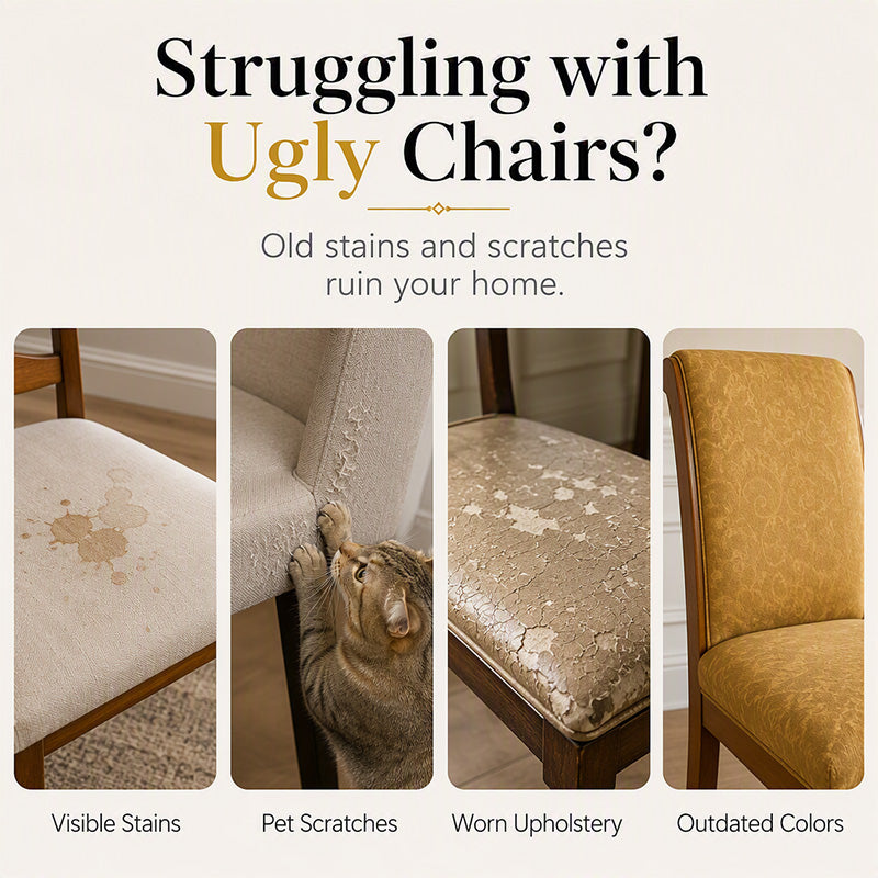 🪑🧼 Housse de chaise extensible – Lavable et ajustable, protège et relooke vos chaises en un clin d’œil, pour une salle à manger toujours impeccable 🏠✨