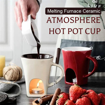 🎅 PROMOTION EXCEPTIONNELLE : 50 % DE RÉDUCTION 🍫 Tasse en céramique pour fondue au chocolat