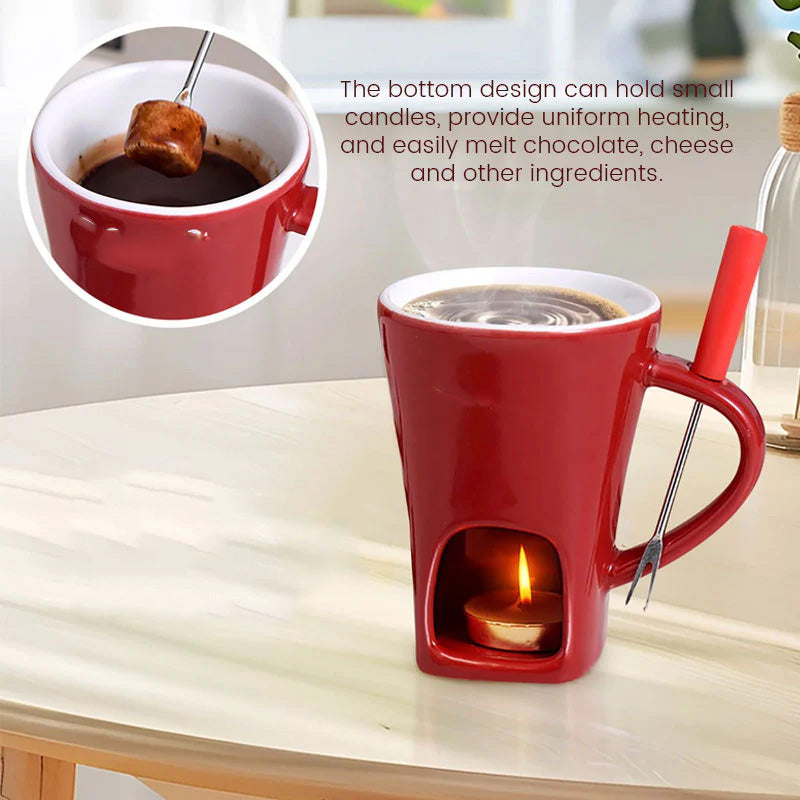 🎅 PROMOTION EXCEPTIONNELLE : 50 % DE RÉDUCTION 🍫 Tasse en céramique pour fondue au chocolat