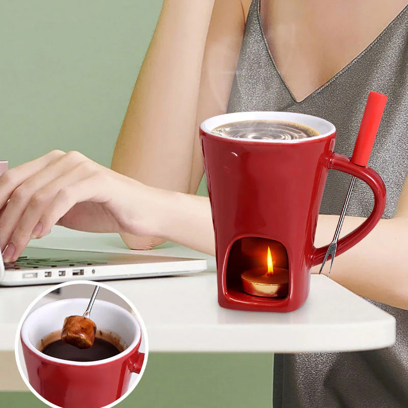 🎅 PROMOTION EXCEPTIONNELLE : 50 % DE RÉDUCTION 🍫 Tasse en céramique pour fondue au chocolat