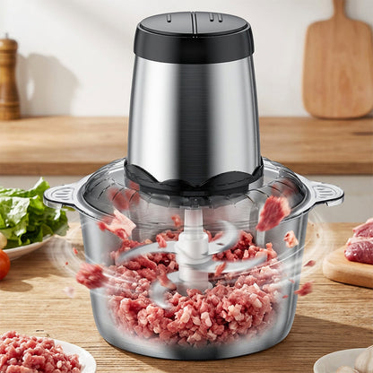 🥩 Hachoir à viande électrique de 300 W – Grande capacité (2 à 3 L) pour la viande, les légumes et la préparation des repas