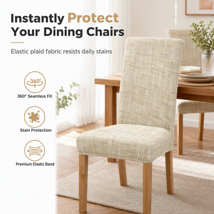 🪑 50 % DE RÉDUCTION ! 🍽️ Housse de chaise à motif gaufré – Ultra-élastique et relooking instantané ✨