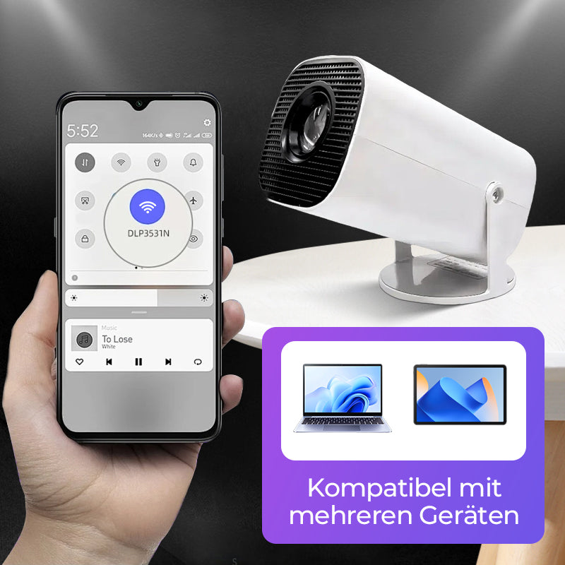 🎬 50 % DE RÉDUCTION EN CE MOMENT !✨ Projecteur Wi-Fi HD 1080p portable – sans fil, d'une netteté cristalline et compact – un incontournable pour tout home cinéma 🍿