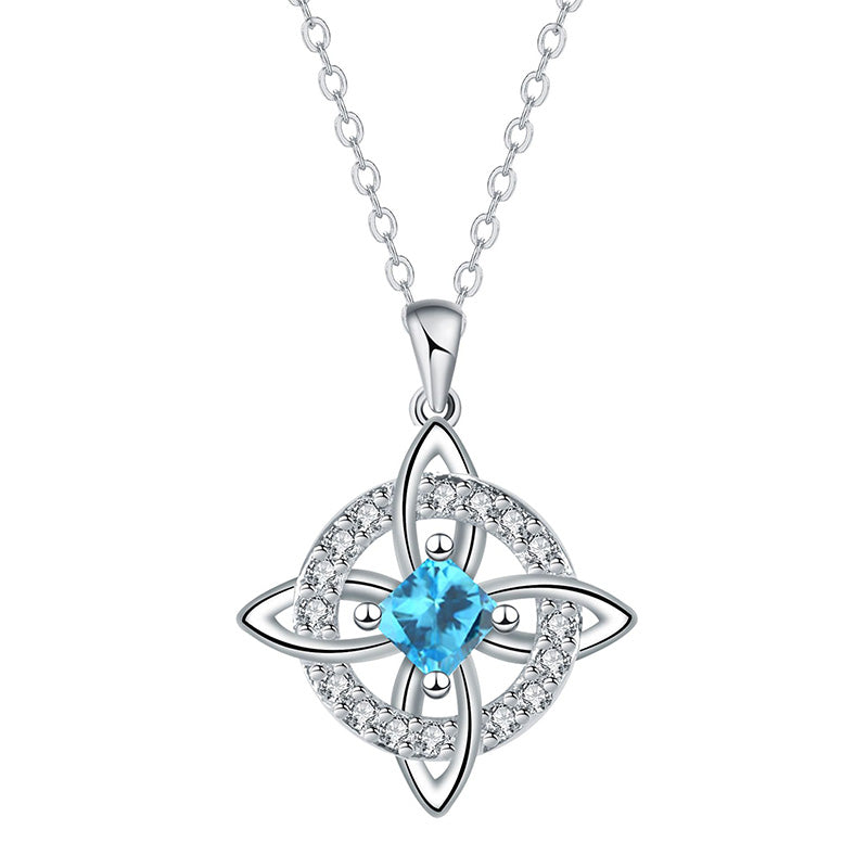 ☘️ Collier avec nœud celtique et pierre de naissance – Élégant et réglable, pour le quotidien comme pour les grandes occasions