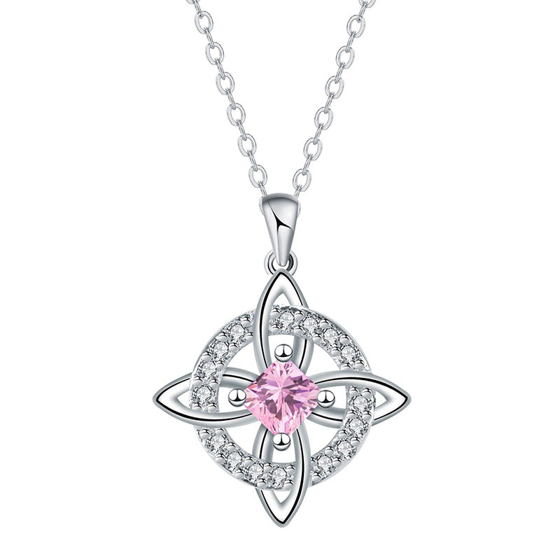 ☘️ Collier avec nœud celtique et pierre de naissance – Élégant et réglable, pour le quotidien comme pour les grandes occasions