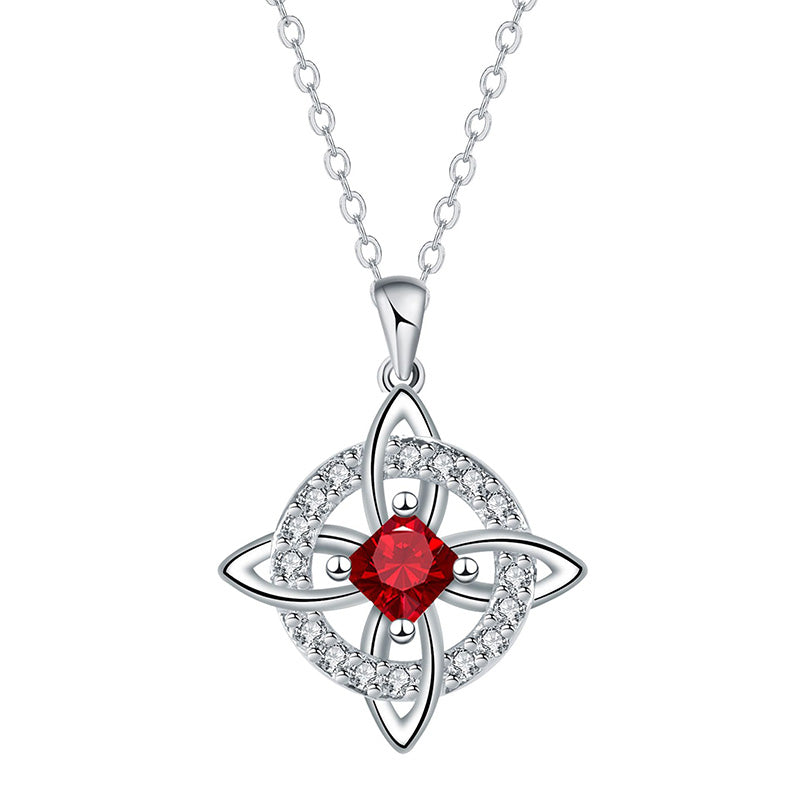 ☘️ Collier avec nœud celtique et pierre de naissance – Élégant et réglable, pour le quotidien comme pour les grandes occasions