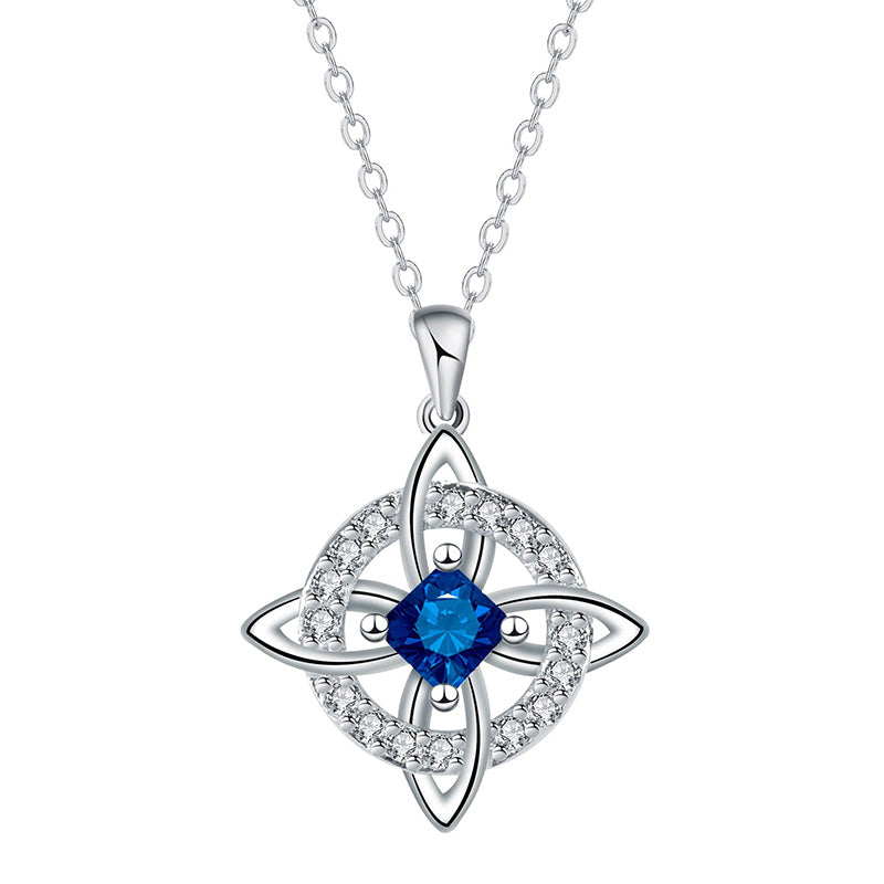 ☘️ Collier avec nœud celtique et pierre de naissance – Élégant et réglable, pour le quotidien comme pour les grandes occasions