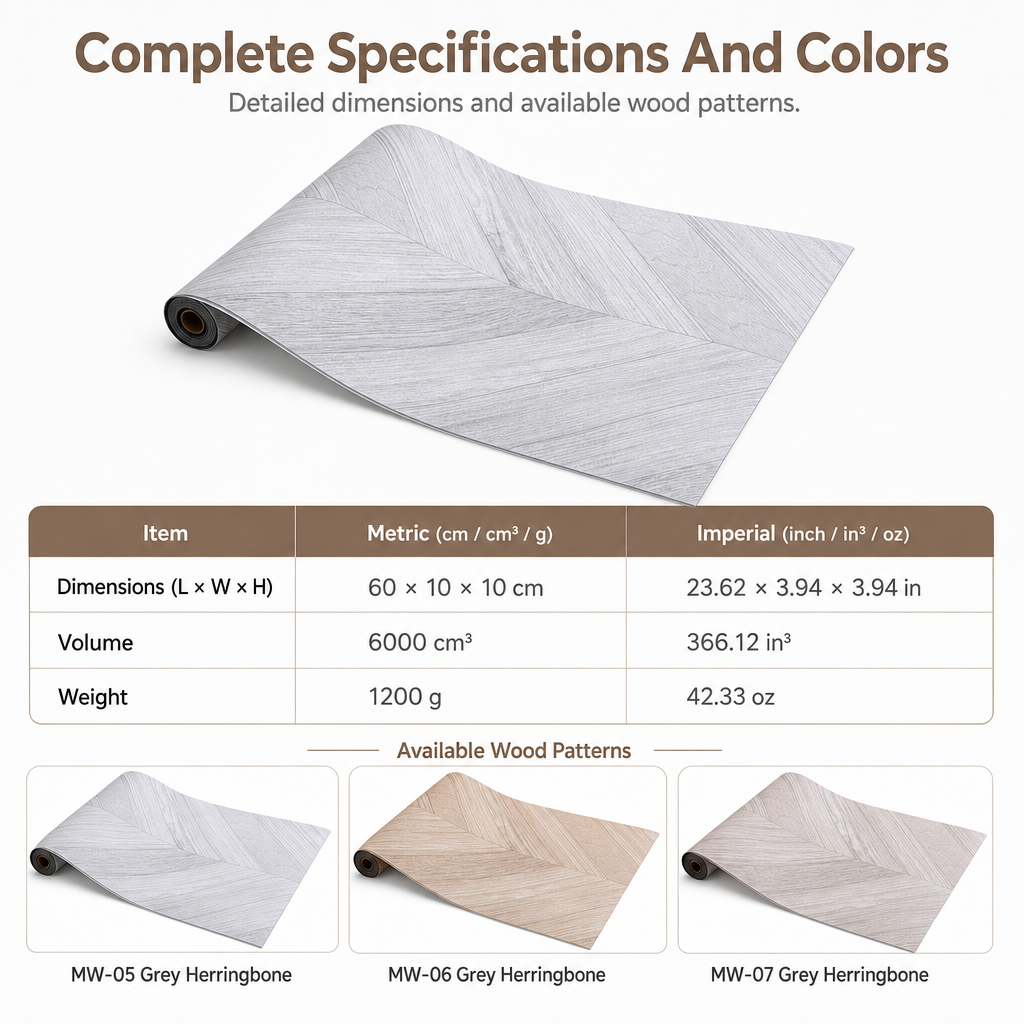 📢📢50% DE RÉDUCTION !! ⏰ Autocollant Sol & Mur Auto-Adhésif en PVC – Motif Chevrons
