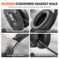 Casque sans fil Bluetooth pour centre d'appels, doté de la technologie ENC (suppression du bruit ambiant) et de l'appairage automatique, destiné au service client et aux chauffeurs routiers