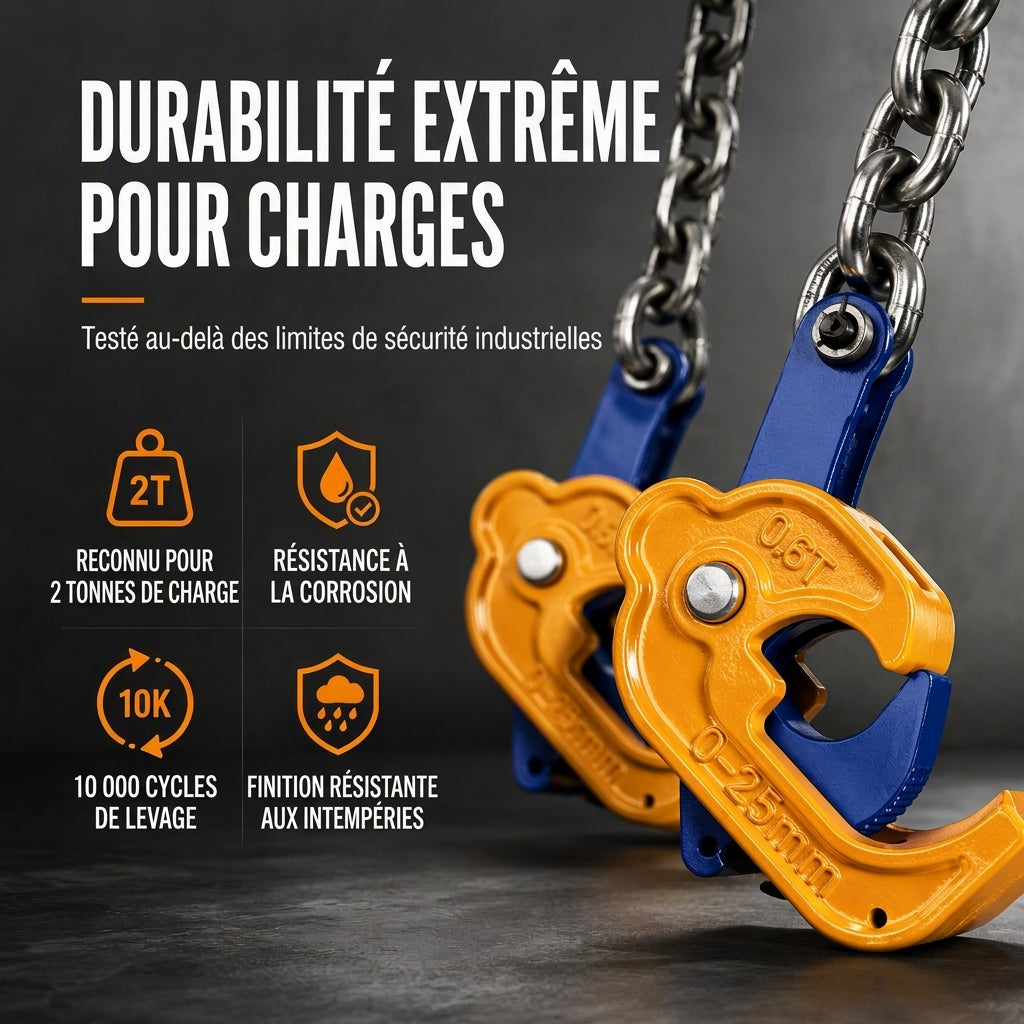 🛢️50 % DE RÉDUCTION✨Pince de levage robuste pour fûts d'huile – Élévateur pour chariots élévateurs et grues, destiné aux fûts en acier et en métal, pour un levage sûr et résistant💥