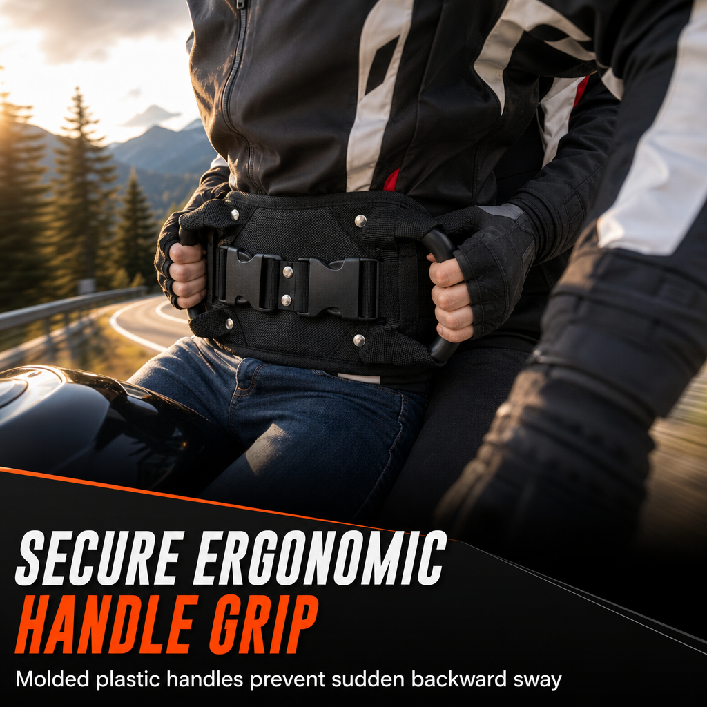 🏍️ PROMO FLASH : 50% DE RÉDUCTION ! Ceinture de Maintien Passager Moto – Poignées Ergonomiques Antidérapantes, Sangle Nylon Haute Ténacité & Boucles Renforcées for une Conduite Sûre et Confortable à Deux ✨🛡️