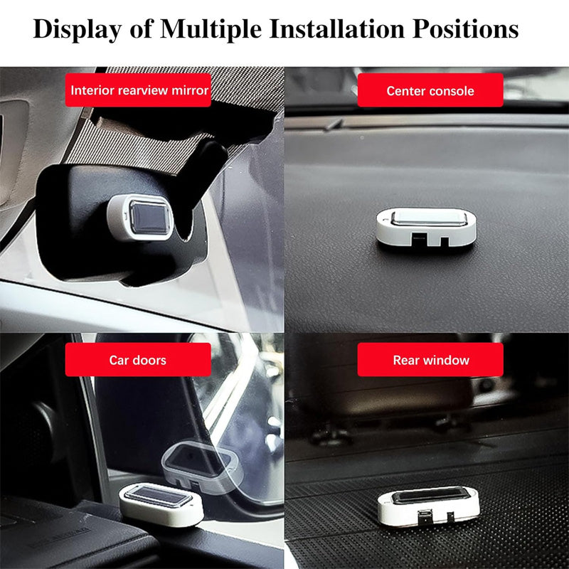 🚗 Fausse alarme solaire avec voyant LED clignotant – capteur de lumière, simule un système d'alarme, pour voiture et intérieur