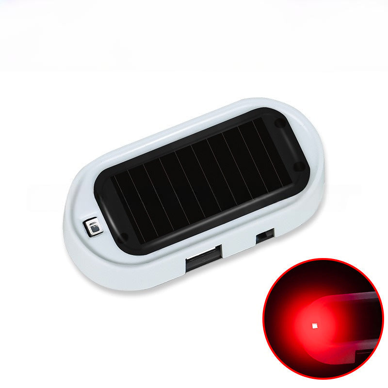 🚗 Fausse alarme solaire avec voyant LED clignotant – capteur de lumière, simule un système d'alarme, pour voiture et intérieur