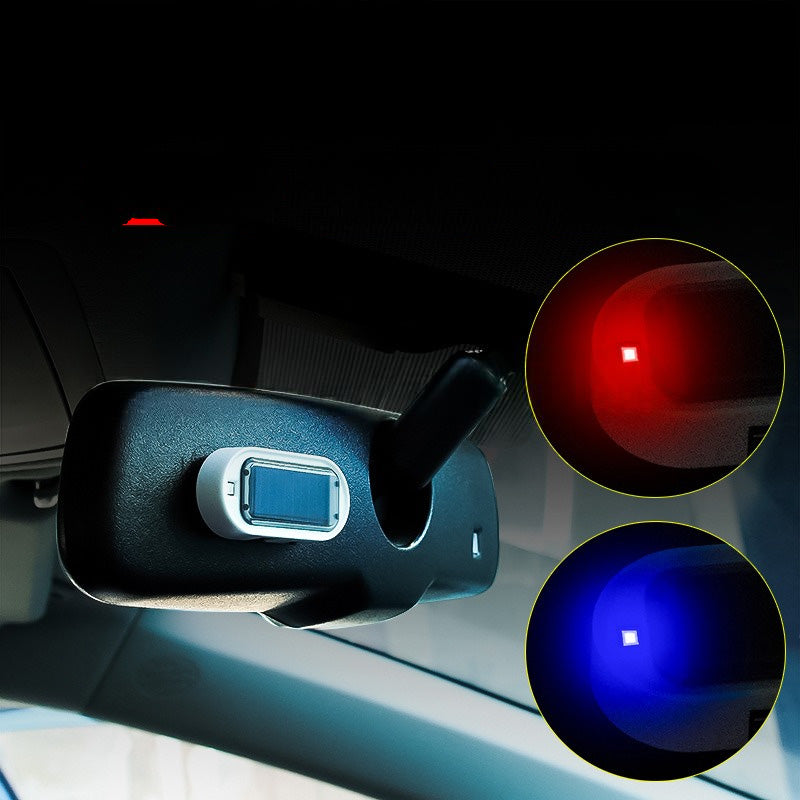 🚗 Fausse alarme solaire avec voyant LED clignotant – capteur de lumière, simule un système d'alarme, pour voiture et intérieur