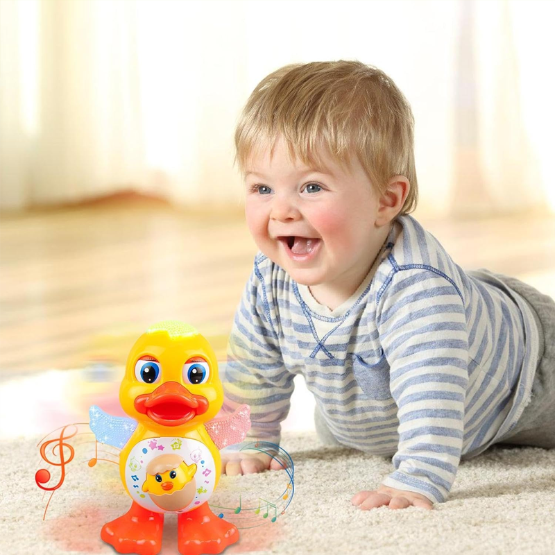 🦆 Canard interactif qui danse – Il chante, marche et clignote grâce à des lumières LED, pour les enfants à partir de 3 ans