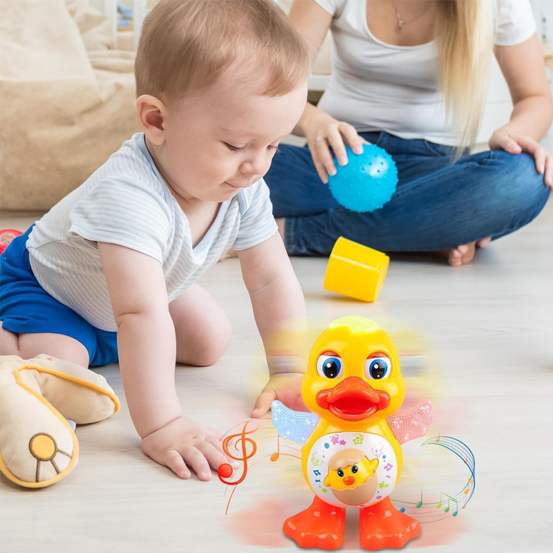 🦆 Canard interactif qui danse – Il chante, marche et clignote grâce à des lumières LED, pour les enfants à partir de 3 ans