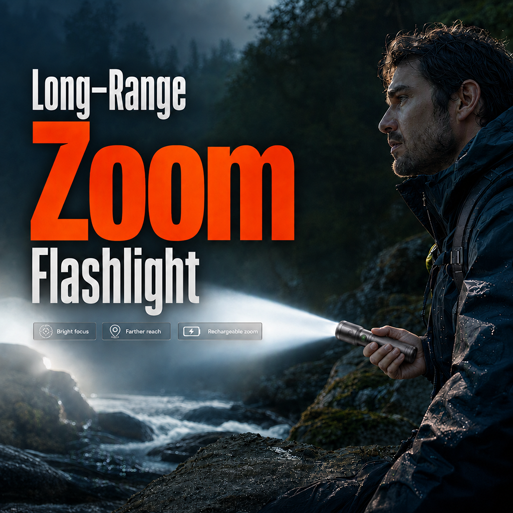 🔥50 % DE RÉDUCTION🔦 Lampe torche rechargeable à focale variable – Faisceau réglable pour le camping, les travaux de bricolage et les situations d'urgence