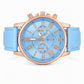 ⌚ 50 % DE RÉDUCTION ! 🌸 Montre à quartz pour femme, au design épuré, avec bracelet en cuir et cadran à trois index