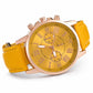 ⌚ 50 % DE RÉDUCTION ! 🌸 Montre à quartz pour femme, au design épuré, avec bracelet en cuir et cadran à trois index
