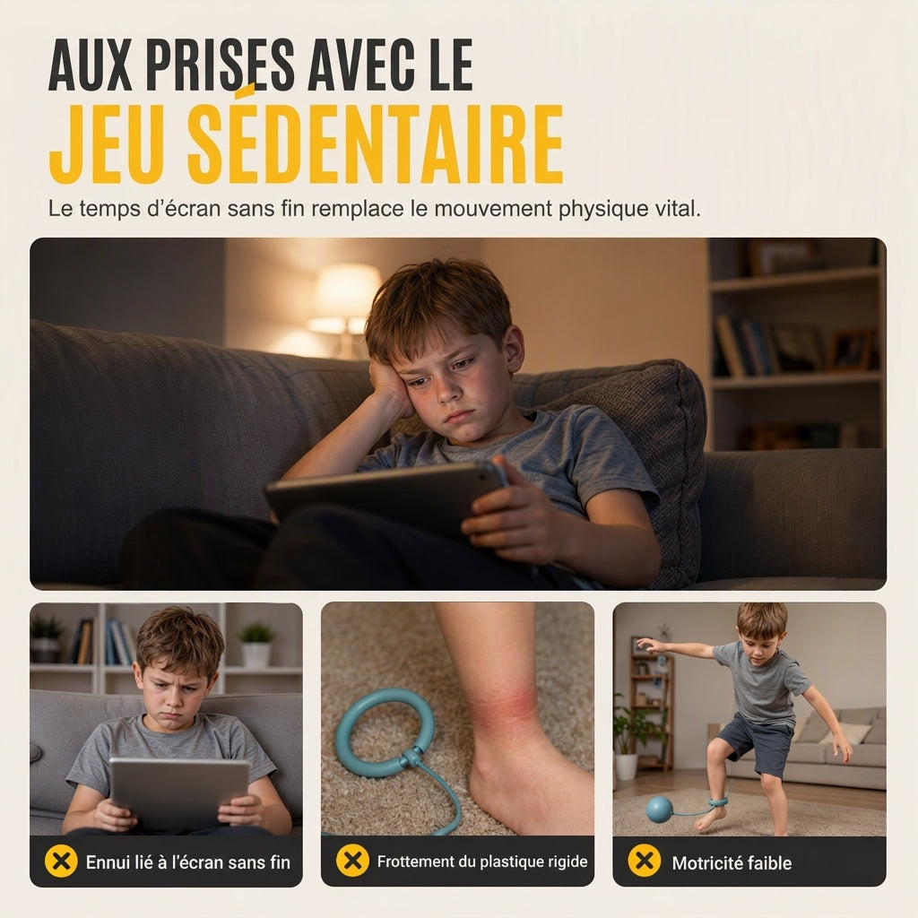 🎁Nouveautés : 50 % de réduction💥Jouet pour enfants « Skip Ball » clignotant à LED, à enfiler à la cheville, avec manchon en mousse souple, pour l'entraînement à l'intégration sensorielle