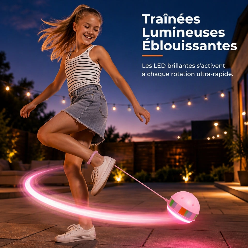 🎁Nouveautés : 50 % de réduction💥Jouet pour enfants « Skip Ball » clignotant à LED, à enfiler à la cheville, avec manchon en mousse souple, pour l'entraînement à l'intégration sensorielle