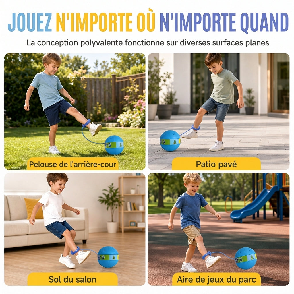 🎁Nouveautés : 50 % de réduction💥Jouet pour enfants « Skip Ball » clignotant à LED, à enfiler à la cheville, avec manchon en mousse souple, pour l'entraînement à l'intégration sensorielle