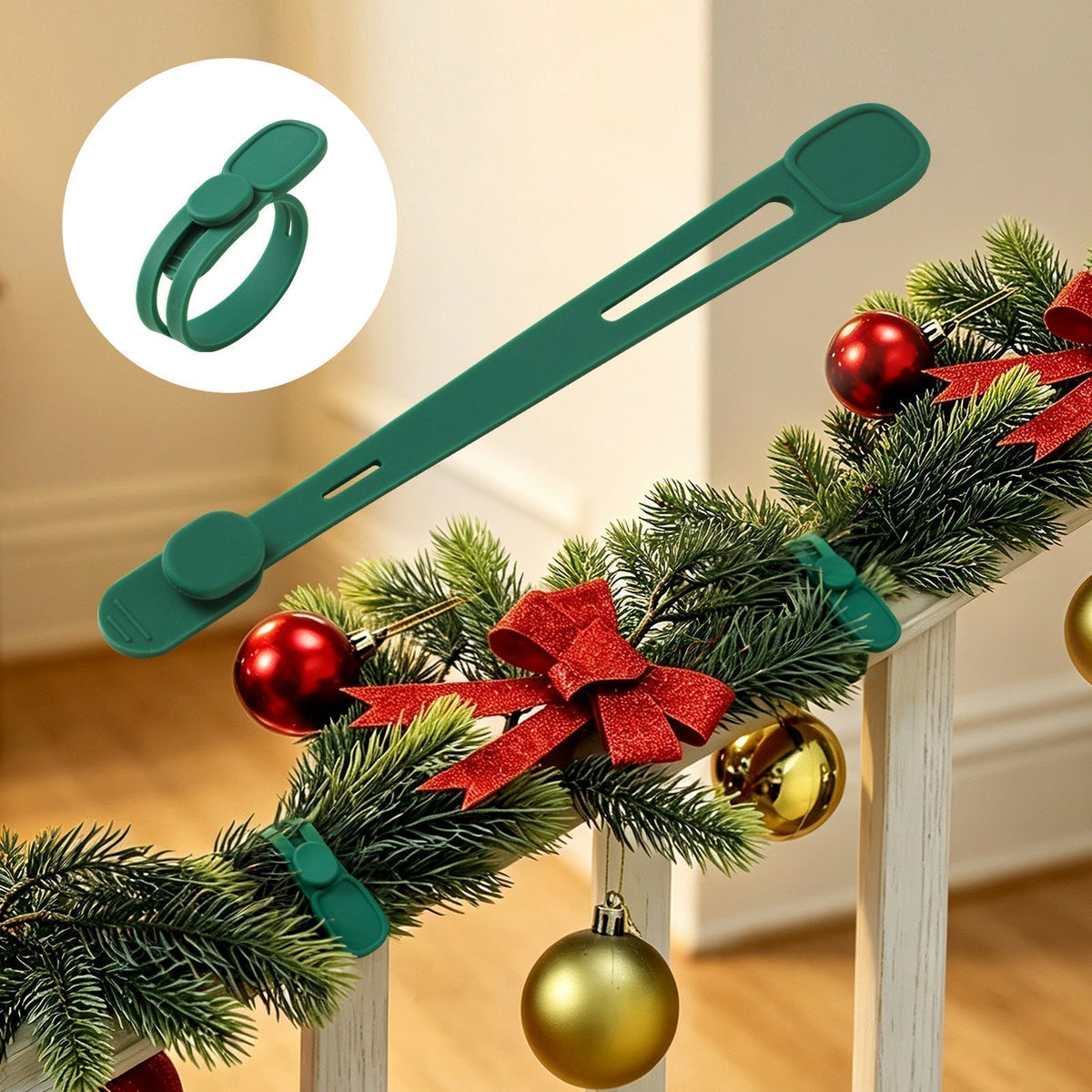 📢📢50 % DE RÉDUCTION !! ⏰ Attaches et crochets en silicone pour couronnes de Noël (lot de 5) – Fixez vos couronnes et guirlandes en toute simplicité🎅