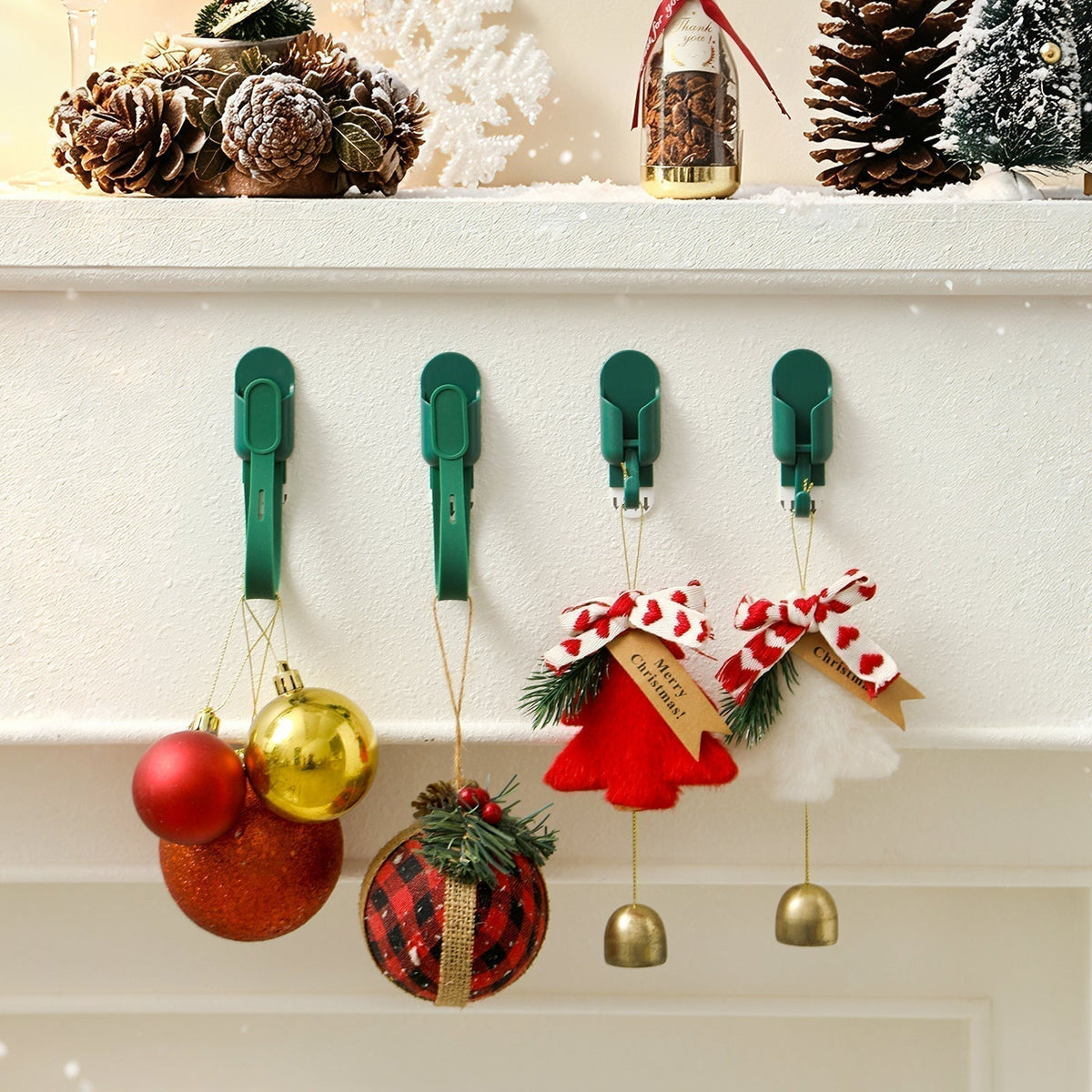 📢📢50 % DE RÉDUCTION !! ⏰ Attaches et crochets en silicone pour couronnes de Noël (lot de 5) – Fixez vos couronnes et guirlandes en toute simplicité🎅