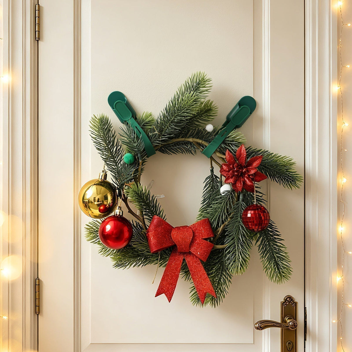 📢📢50 % DE RÉDUCTION !! ⏰ Attaches et crochets en silicone pour couronnes de Noël (lot de 5) – Fixez vos couronnes et guirlandes en toute simplicité🎅