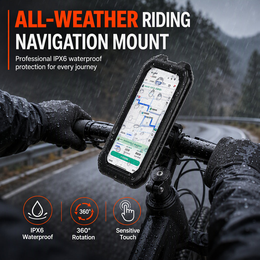🚲 50% DE RÉDUCTION! ⚡ Support téléphone étanche vélo & moto – IPX6 & 360° ✨