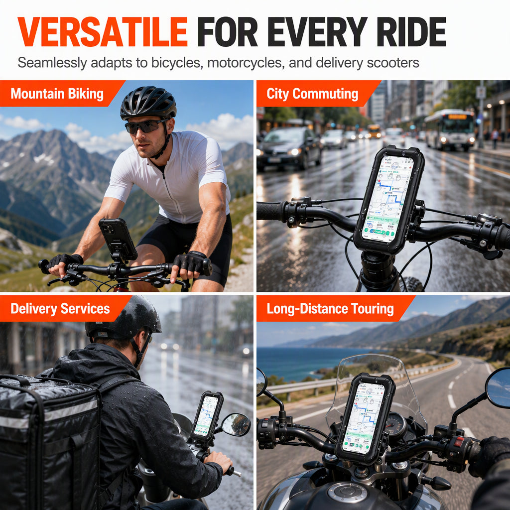 🚲 50% DE RÉDUCTION! ⚡ Support téléphone étanche vélo & moto – IPX6 & 360° ✨