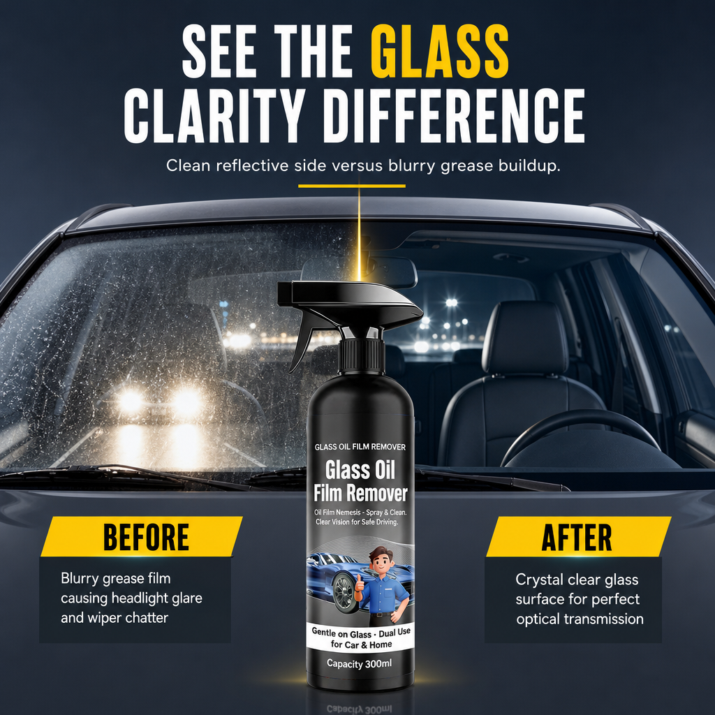 🚗💧 PROMO FLASH : 50% DE RÉDUCTION ! Spray Nettoyant Anti-Film d'Huile pour Pare-Brise 300 ml – Dégraissant Puissant & Anti-Éblouissement for une Visibilité Cristalline de Jour Comme de Nuit ✨