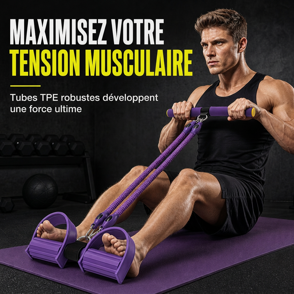 📢📢 50 % DE RÉDUCTION ⏰ Bande de résistance multifonctionnelle avec pédale et cordon élastique