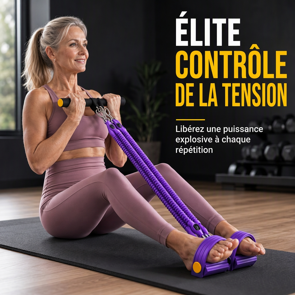 📢📢 50 % DE RÉDUCTION ⏰ Bande de résistance multifonctionnelle avec pédale et cordon élastique