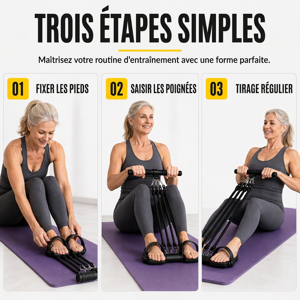📢📢 50 % DE RÉDUCTION ⏰ Bande de résistance multifonctionnelle avec pédale et cordon élastique