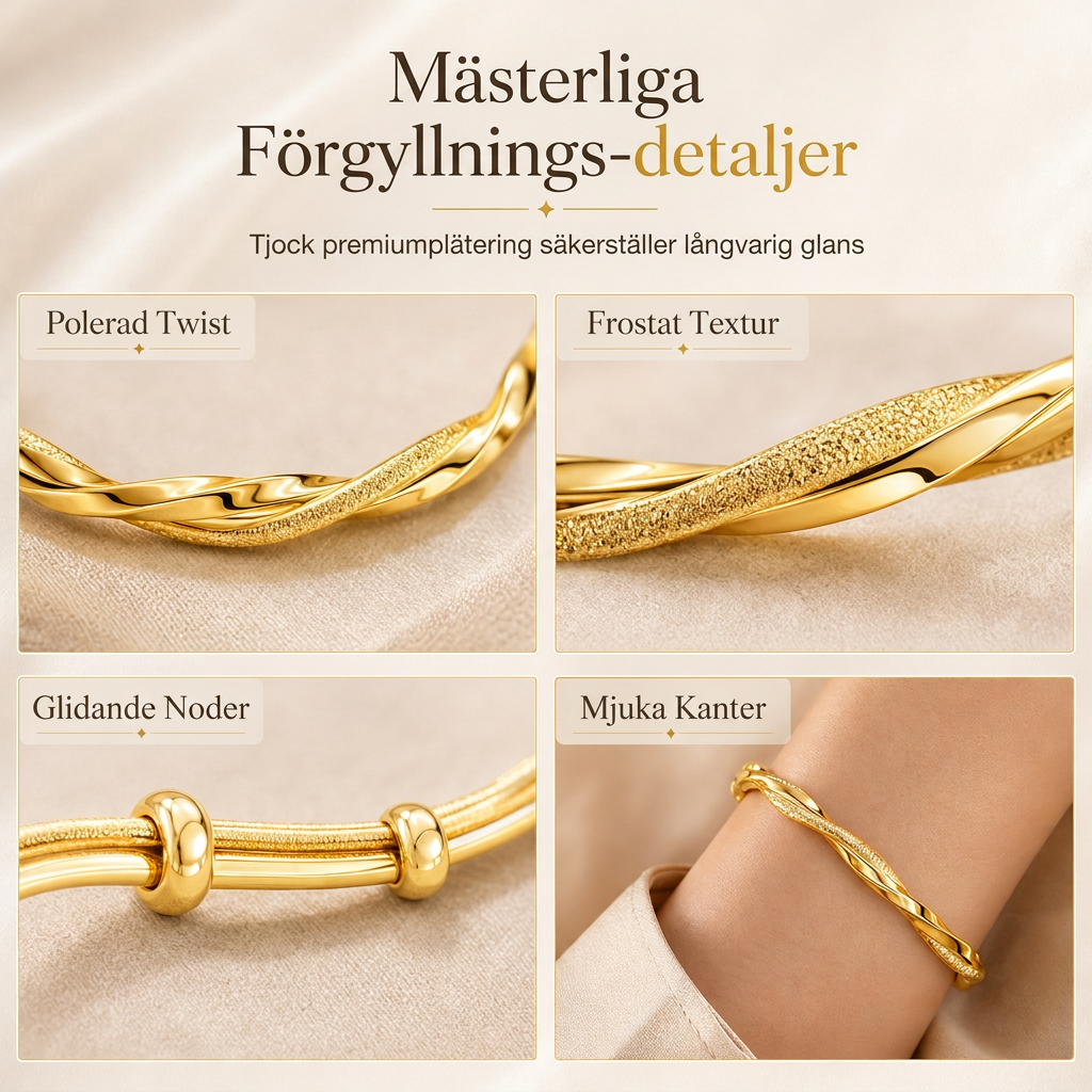 🌀 50 % DE RÉDUCTION ! 🌟 Bracelet infini torsadé de type Möbius – fermoir coulissant et ajustable en douceur & double texture au fini brillant haut de gamme 💫
